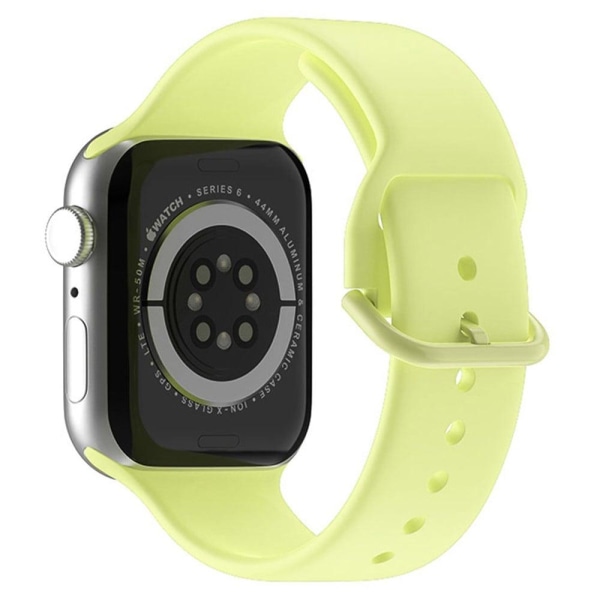Enkel silikoneurrem til Apple Watch Series 8 (45 mm) - Gul Yellow