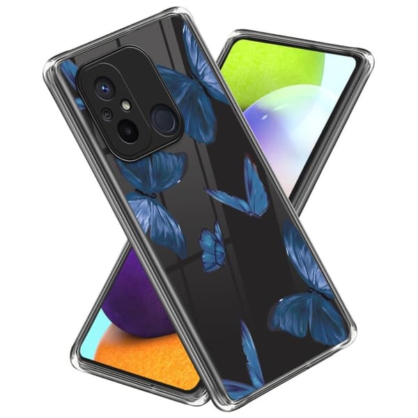 Deco Xiaomi Redmi 12C kotelot - Sininen Perhosia Blue