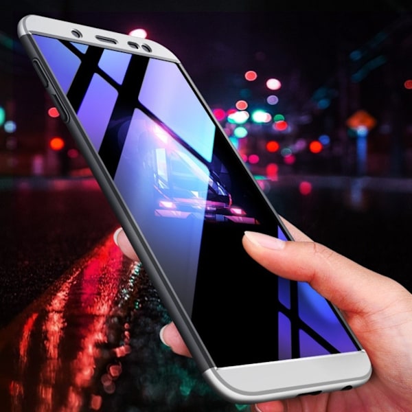 Samsung Galaxy J6 (2018) GKK Irrotettava 3-Palainen Kova Muovinen Takasuoja Kuori - Musta/ Hopea Multicolor