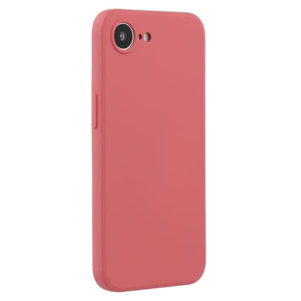 iPhone 16e Fodral Flexibel baksida Mjuk Anti-rep Fiberfoder Telefonskal - Hagtorn Röd Röd