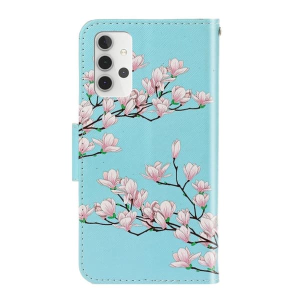 Wonderland Samsung Galaxy A32 Flippetui - Rosa Blomst Blue