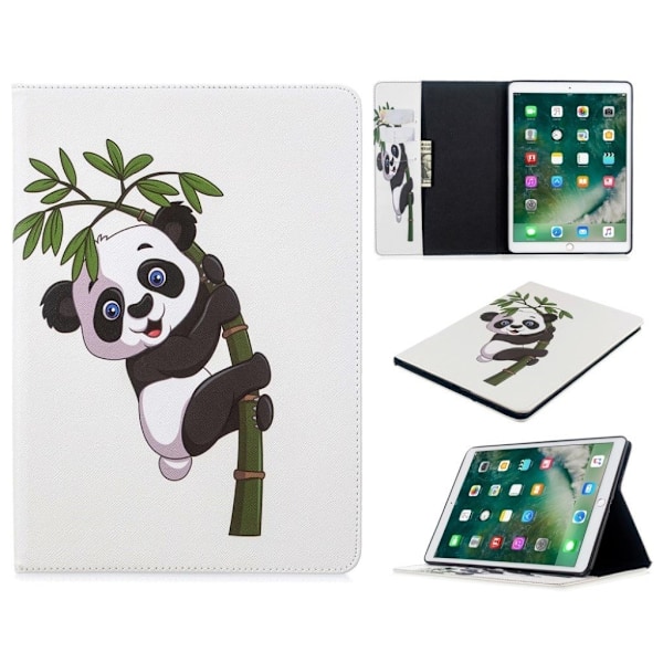 iPad 10.2 (2019) snyggt mönstrat flipfodral i läder - Panda På Träd multifärg