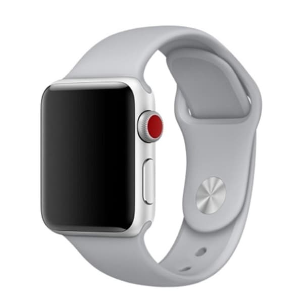 Apple Watch Series 4 44mm blødt silikone Urrem - Lysegrå Silver grey