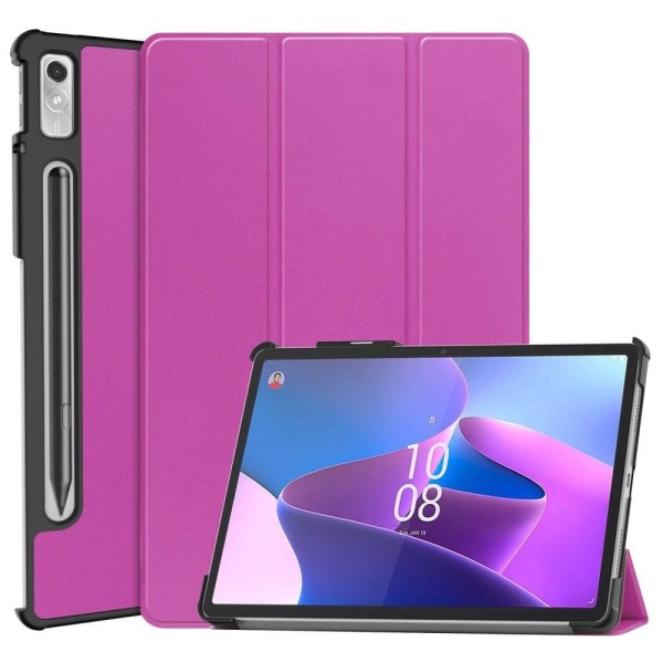 Tri-fold Leather Stand Case for Lenovo Tab P11 Pro (2nd Gen) - P Purple