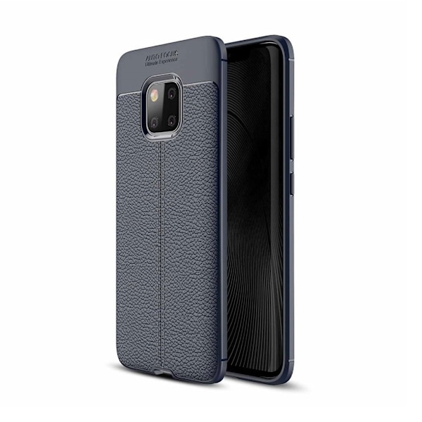 Huawei Mate 20 Pro liitsihedelmä rakenne pintainen silikooni muovinen takasuoja kuori - Tumman Sininen Blue