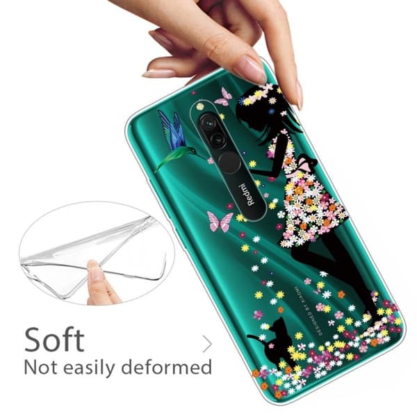 Deco Xiaomi Redmi 8 cover - Pige og Kat Multicolor