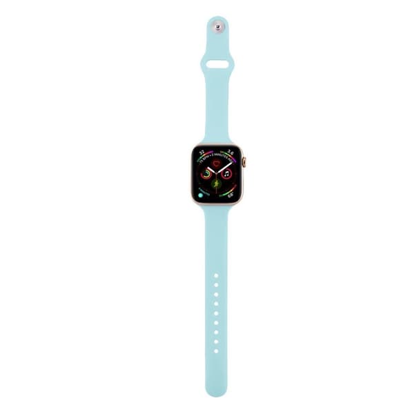 Apple Watch Series 5 44mm enkelt klockarmband i silikon - Baby Blå Blå
