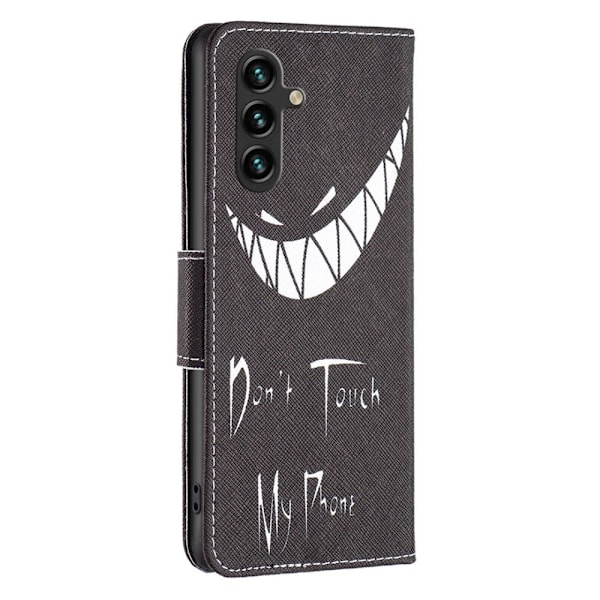 Wonderland Samsung Galaxy A14 Flip Etui - Don't Touch My Phone Black