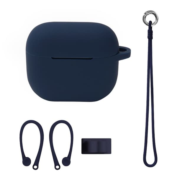 AirPods 3 silikoneopbevaringsetui med tilbehør - Midnatsblå Blue