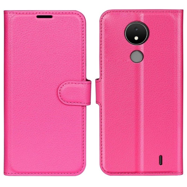Klassisk Nokia C21 Flip Etui - Rose Pink