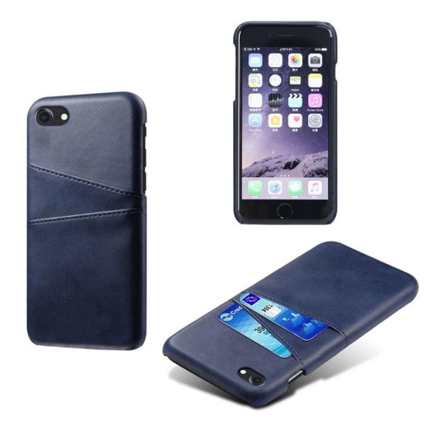 Dual Card iPhone SE 2020 / iPhone 7 / iPhone 8 cover - Blå Blue