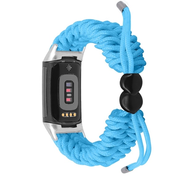 Fitbit Charge 5 elastinen nailon kellonhihna - Sininen Blue