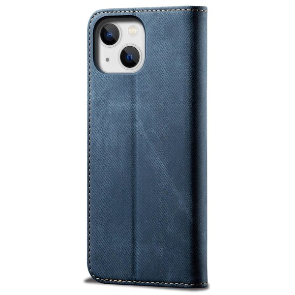 Jeans iPhone 14 flip etui - Blå Blue