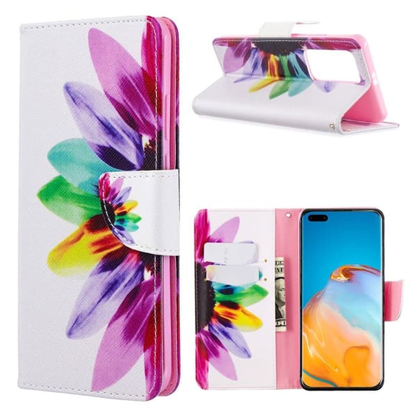 Wonderland Huawei P40 Pro etui - Farverige Blade Multicolor