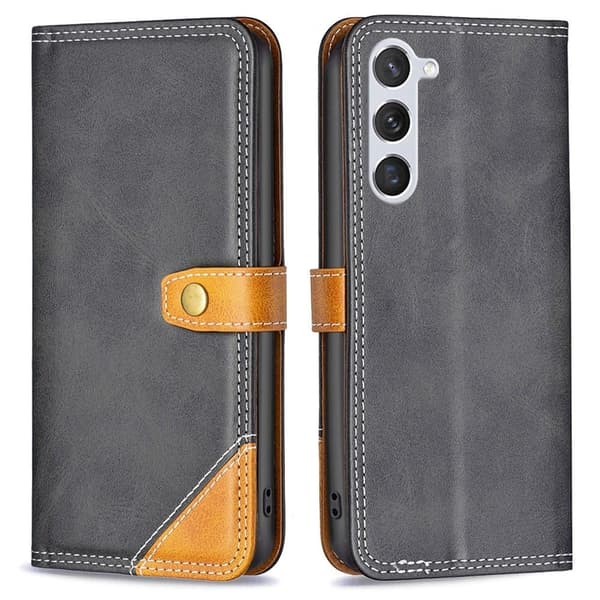 BINFEN tofarget læretui for Samsung Galaxy S23 - Svart Black