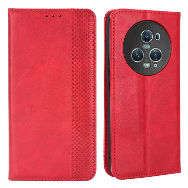 Bofink Vintage Honor Magic5 Pro Nahkakotelo - Punainen Red