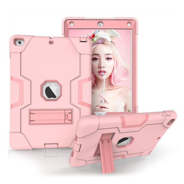 iPad (2017) Deksel laget av plastikk og silikon - Rosa Pink