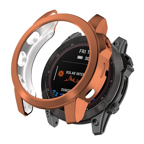 Garmin Fenix 7X elektropläteringsskydd - Roséguld Rosa