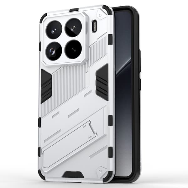 Støtsikkert hybriddeksel med et moderne preg for Xiaomi 15 Pro - Hvit White