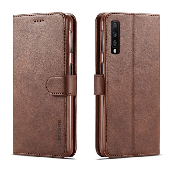 LC.Imeeke läder Samsung Galaxy A7 (2018) fodral - Brun Brun