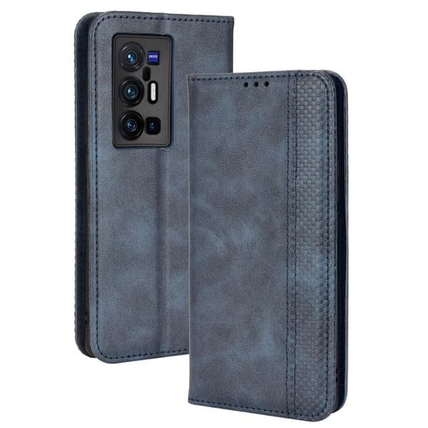 Bofink Vintage Vivo X70 Pro Plus Nahkakotelo - Sininen Blue