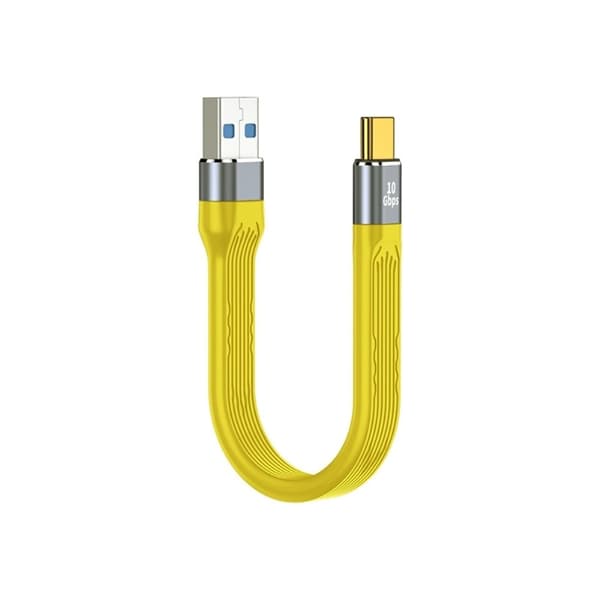 Universell 100W snabbladdning 10Gbps typ-C till typ-C FPC datakabel Gul