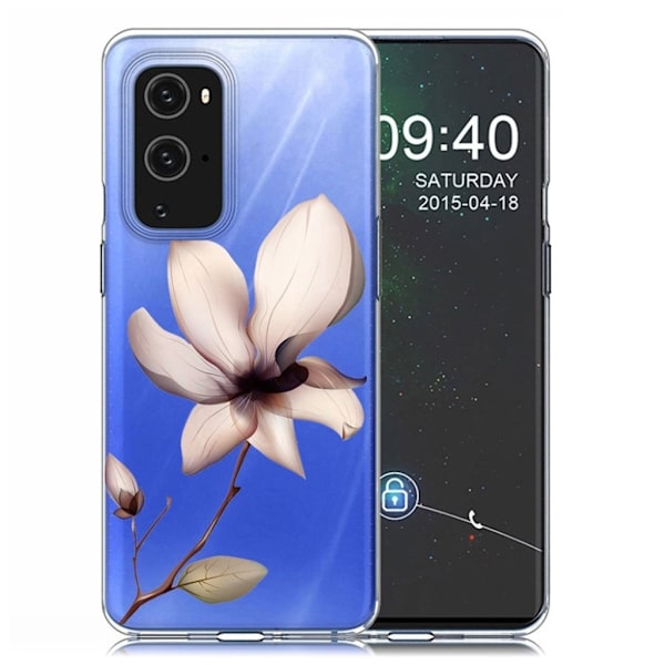 Deco OnePlus 9 Pro Etui - Rosa Blomst Pink
