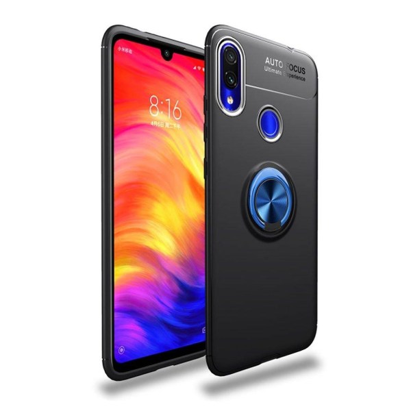 Xiaomi Redmi Note 7 Finger ring fodral - Svart / Blå Blå