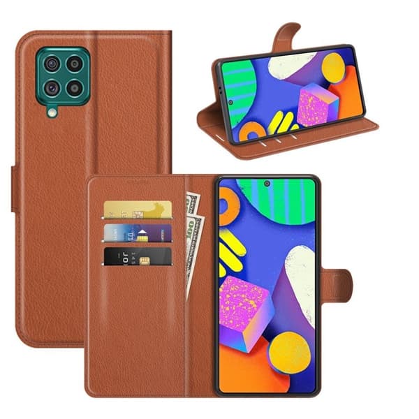 Classic Samsung Galaxy F62 Flippetui - Brun Brown