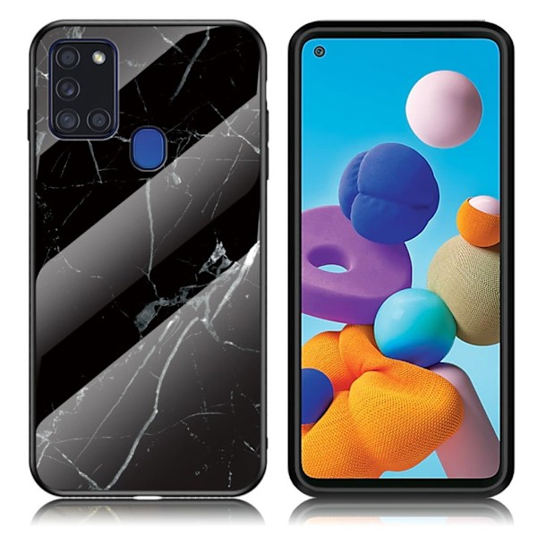 Fantasy Marble Samsung Galaxy A21s Cover - Sort Black