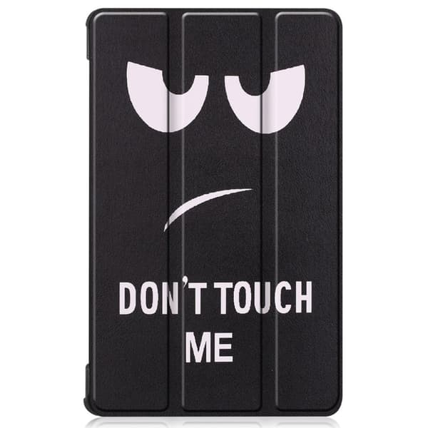 Lenovo Tab M8 tri-fold mønster læder flip case - Vredt Ansigt Black