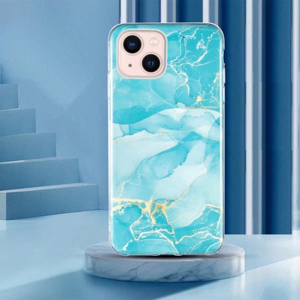 Marmor etui til iPhone 13 - Grøn Green