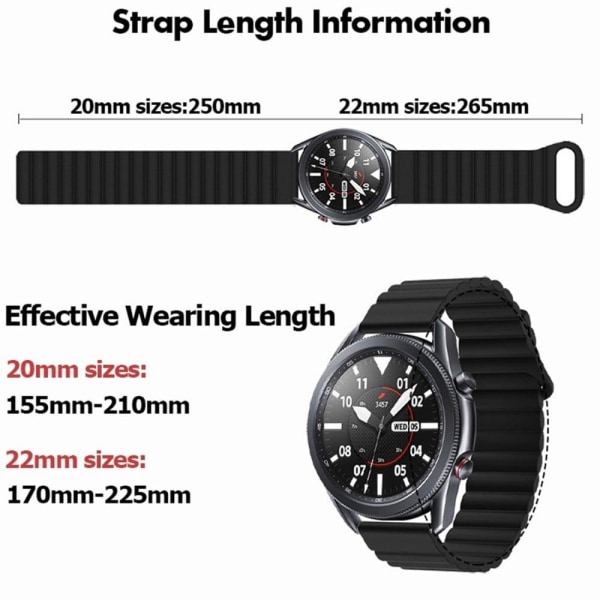 22mm Universal silicone watch strap - Red Red