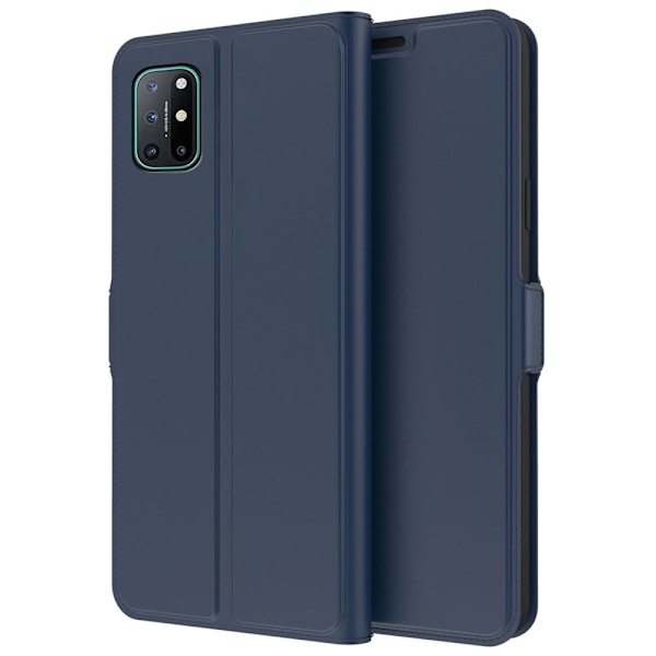 Smidigt och tunt PU-läder OnePlus 8T fodral - Blå Blå