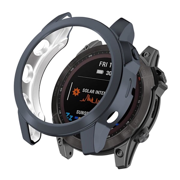 Garmin Fenix 7X:n galvanointisuojus - Tummanharmaa Silver grey