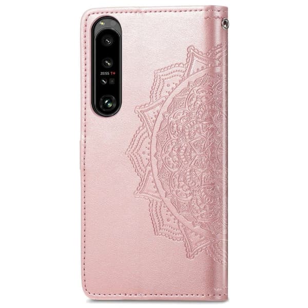 Mandala läder Sony Xperia 1 IV fodral - Rosa Rosa