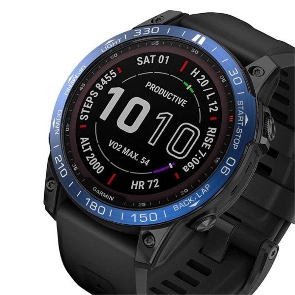 Garmin Fenix 7 sporty scale rustfri stålramme - Blå / Hvid Blue