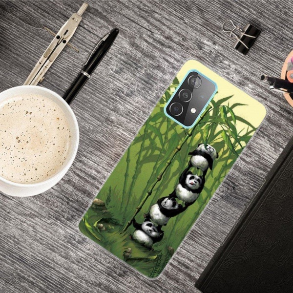 Deco Samsung Galaxy A72 5G skal - Panda / Bambu Grön