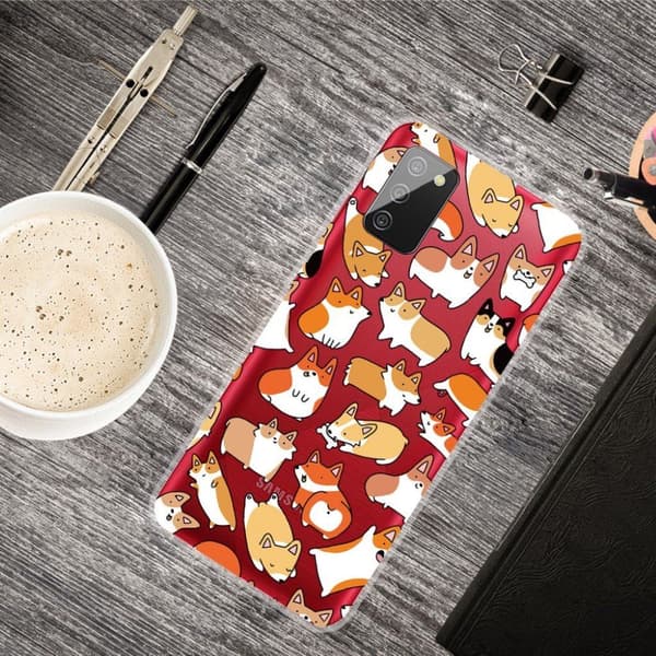 Deco Samsung Galaxy A02s (166mm) skal - Söta Corgis Brun