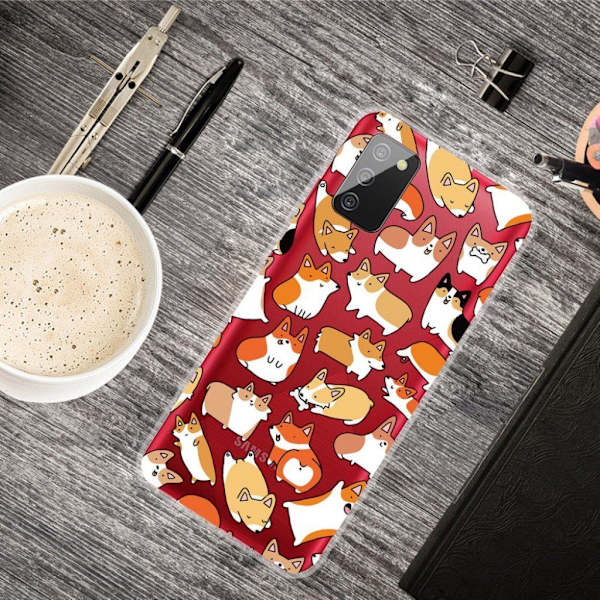Deco Samsung Galaxy A02s Etui - Cute Corgis Brown