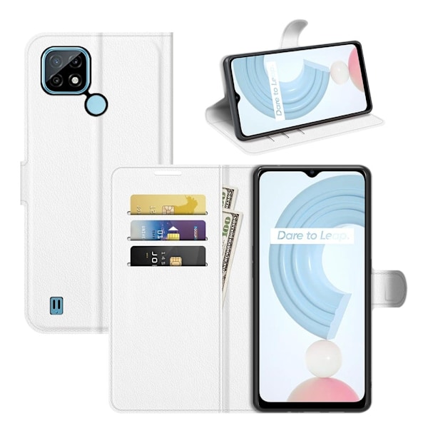 Classic Realme C21 fodral - Vit Vit
