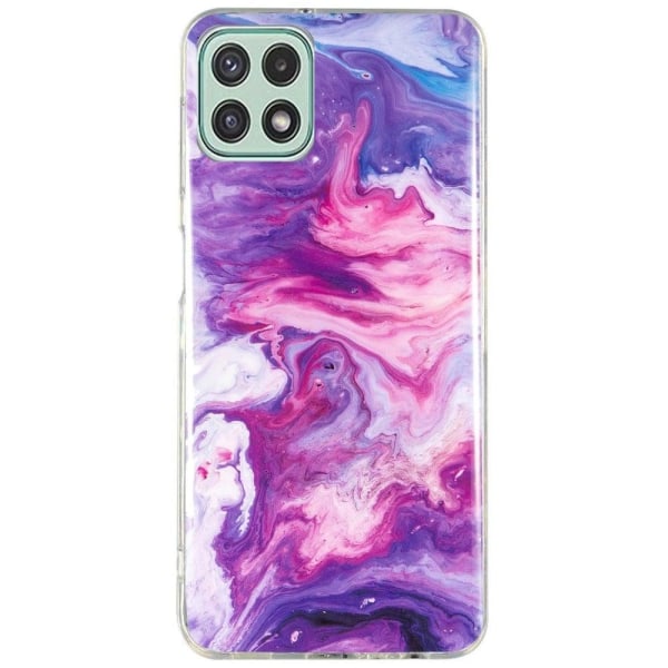 Marble Samsung Galaxy A22 5G Etui - Rød Multicolor