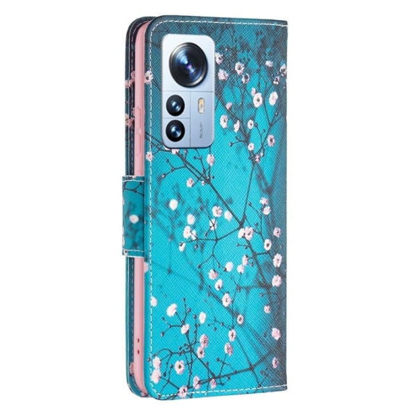 Wonderland Xiaomi 12 Pro flip etui - Blommeblomst Blue