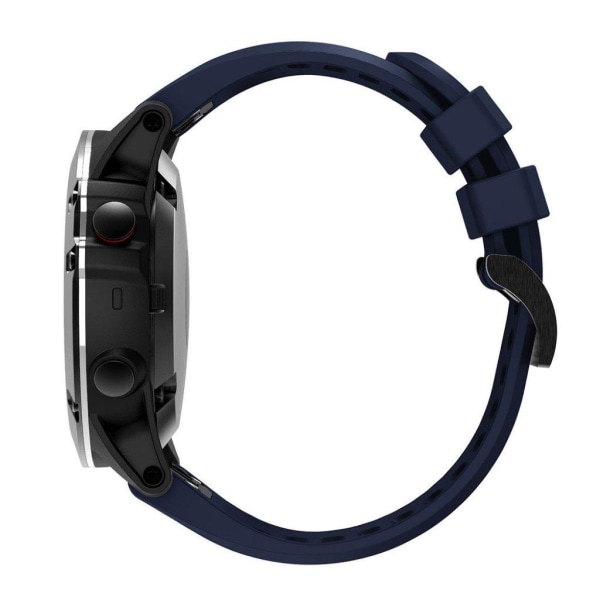 Garmin Fenix 5X silicone streak watch band - Navy Blue Blå