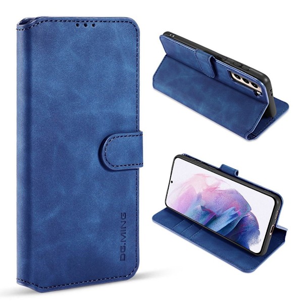 DG.MING Samsung Galaxy S21 Plus Retro Case - Sininen Blue
