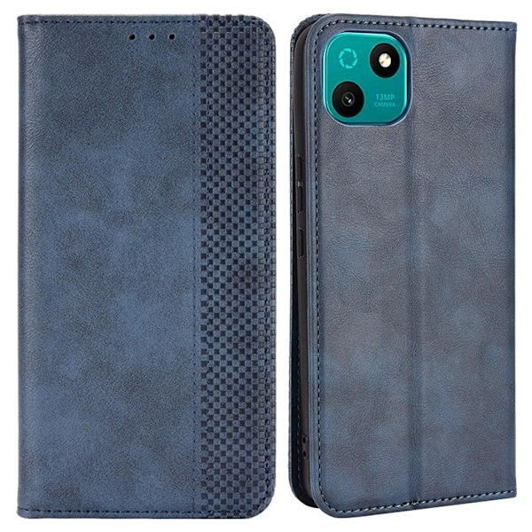 Bofink Vintage Wiko T10 Læder Etui - Blå Blue