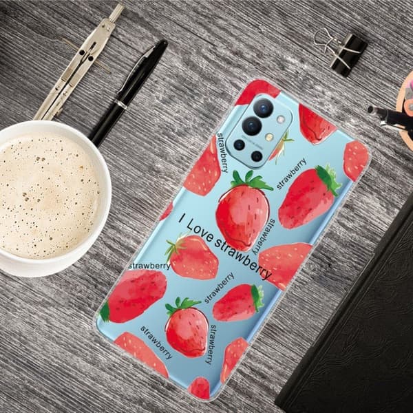 Deco OnePlus 9R skal - Jordgubbe Röd