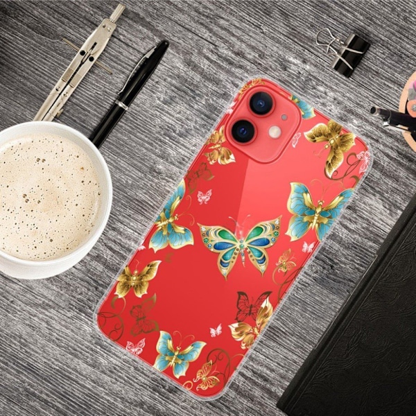 Deco iPhone 13 Suojakotelo - Jewelry Butterflies Gold