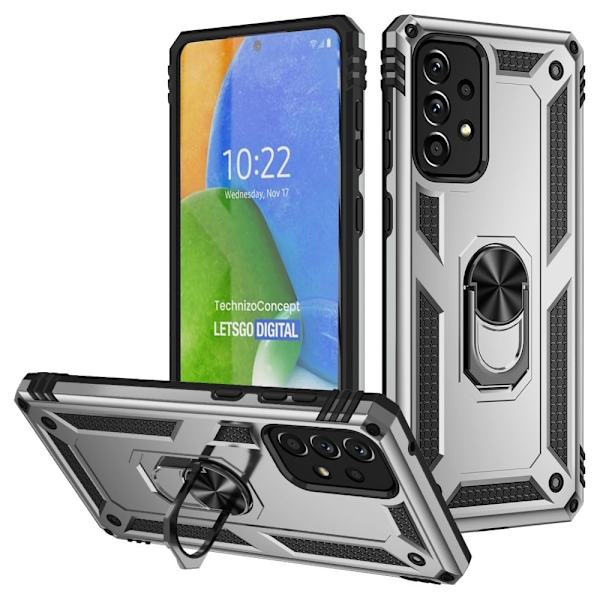 Ring Guard etui - Samsung Galaxy A73 - Sølv Silver grey