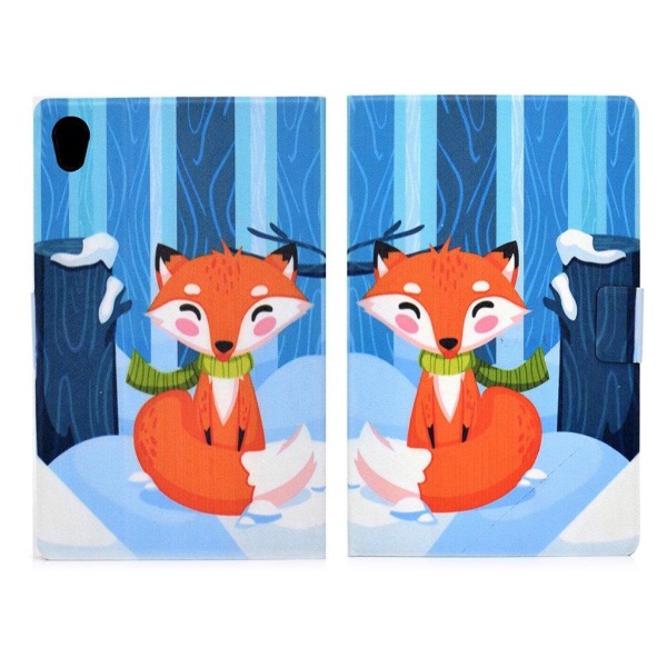 Cool pattern leather case for Lenovo Tab M10 - Fox Multicolor